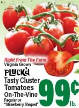Angelo Caputo's Fresh Market PLUCK'D Tasty Cluster Tomatoes On-The-Vine offer
