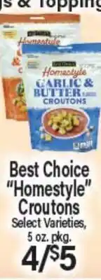 Angelo Caputo's Fresh Market Best Choice Homestyle Croutons offer