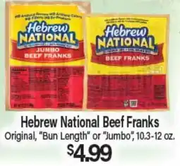 Angelo Caputo's Fresh Market Hebrew National Beef Franks offer