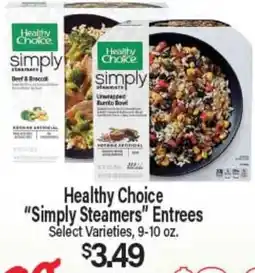 Angelo Caputo's Fresh Market Healthy Choice Simply Steamers Entrees offer