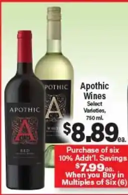 Angelo Caputo's Fresh Market Apothic Wines offer