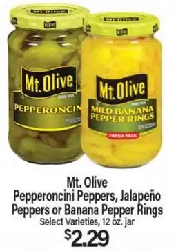 Angelo Caputo's Fresh Market Mt. Olive Pepperoncini Peppers, Jalapeño Peppers or Banana Pepper Rings offer