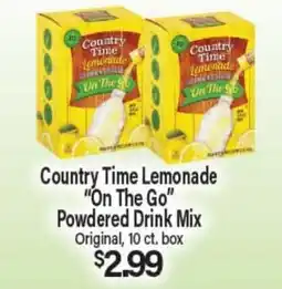 Angelo Caputo's Fresh Market Country Time Lemonade On The Go Powdered Drink Mix offer