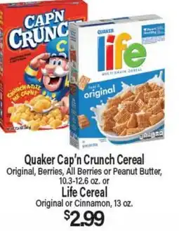 Angelo Caputo's Fresh Market Quaker Cap'n Crunch Cereal Life Cereal offer