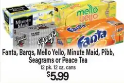 Angelo Caputo's Fresh Market Fanta, Barqs, Mello Yello, Minute Maid, Pibb, Seagrams or Peace Tea offer