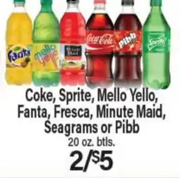 Angelo Caputo's Fresh Market Coke, Sprite, Mello Yello, Fanta, Fresca, Minute Maid, Seagram or Pibb offer