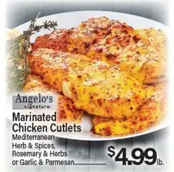 Angelo Caputo's Fresh Market Marinated Chicken Cutlets offer