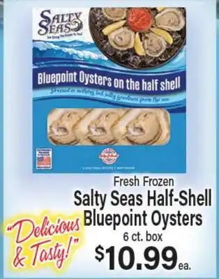 Angelo Caputo's Fresh Market Fresh Frozen Salty Seas Half-Shell Bluepoint Oysters offer