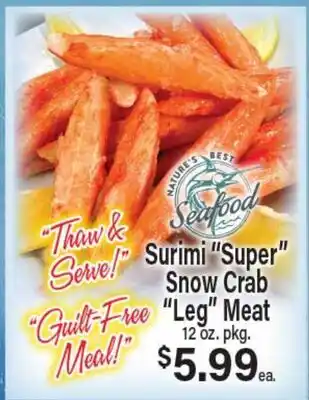 Angelo Caputo's Fresh Market Surimi Super Snow Crab Leg Meat offer
