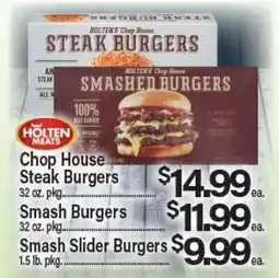 Angelo Caputo's Fresh Market HOLLEN MEATS Chop House Steak Burgers Smash Burgers Smash Slider Burgers offer