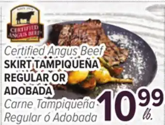 Cermak Fresh Market Certified Angus Beef SKIRT TAMPIQUEÑA REGULAR OR ADOBADA offer