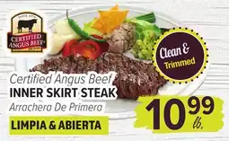 Cermak Fresh Market Certified Angus Beef INNER SKIRT STEAK offer
