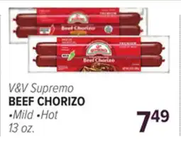 Cermak Fresh Market V&V Supremo BEEF CHORIZO offer