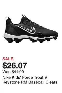 Dick's Sporting Goods Nike Kids' Force Trout 9 Keystone RM Baseball Cleats offer