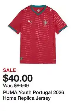 Dick's Sporting Goods PUMA Youth Portugal 2026 Home Replica Jersey offer