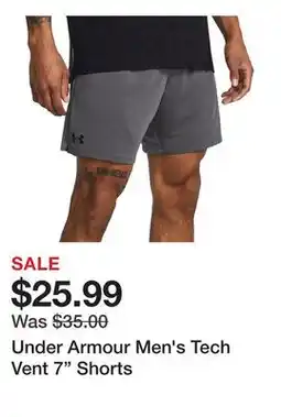 Dick's Sporting Goods Under Armour Men's Tech Vent 7 Shorts offer