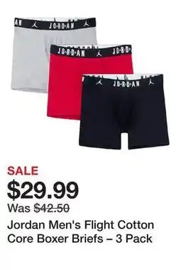 Dick's Sporting Goods Jordan Men's Flight Cotton Core Boxer Briefs – offer