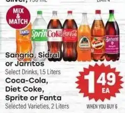 Tony’s Fresh Market Sangria, Sidral or Jarritos offer