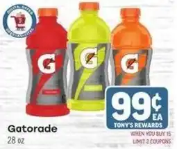 Tony’s Fresh Market Gatorade offer
