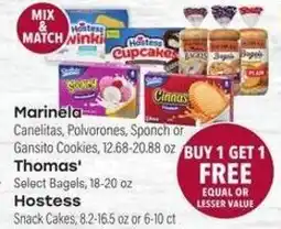 Tony’s Fresh Market Marinela, Thomas', Hostess offer
