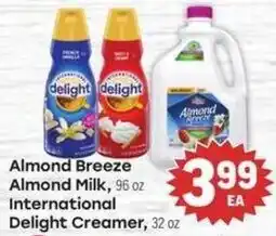 Tony’s Fresh Market Almond Breeze Almond Milk, International Delight Creamer offer