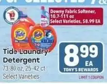 Tony’s Fresh Market Tide Laundry Detergent offer