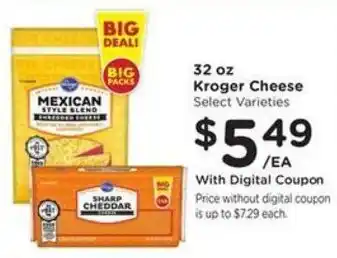 Kroger Kroger Cheese offer