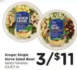 Kroger Kroger single serve salad bowl offer