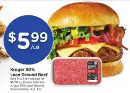 Kroger Kroger 80% Lean Ground Beef offer