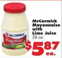 Joe V's Smart Shop McCormick Mayonnaise offer
