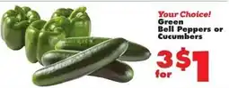 Joe V's Smart Shop Green Bell Peppers or Cucumbers offer