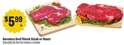Food City Boneless Beef Chuck Steak or Roast offer