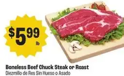Food City Boneless Beef Chuck Steak or Roast offer