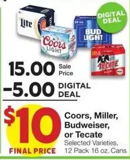 Market Street Coors, Miller, Budweiser, or Tecate offer