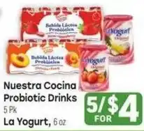 Tony’s Fresh Market Nuestra Cocina Probiotic Drinks offer