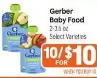 Tony’s Fresh Market Gerber baby food offer
