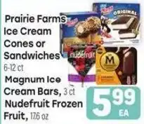 Tony’s Fresh Market Prairie Farms Ice Cream Cones or Sandwiches offer