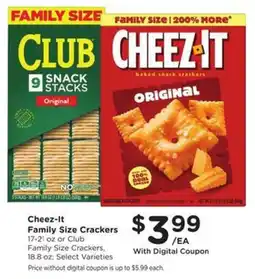 Kroger Cheez-it Family Size Crackers offer