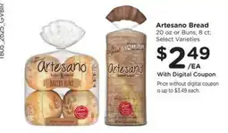 Kroger Artesano bread offer