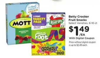 Kroger Betty Crocker fruit snacks offer