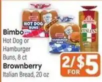 Tony’s Fresh Market Bimbo Hot Dog or Hamburger Buns offer