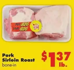 Joe V's Smart Shop Pork Sirloin Roast bone-in offer