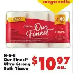 Joe V's Smart Shop H-E-B Our Finest Ultra Strong Bath Tissue offer