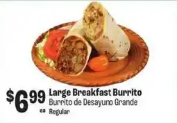 Food City Large Breakfast Burrito offer