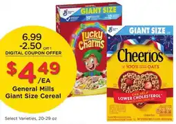 Kroger General Mills Giant Size Cereal offer