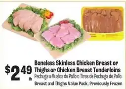 Food City Boneless Skinless Chicken Breast or Thighs or Chicken Breast Tenderloins offer