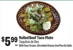 Food City Rolled Beef Taco Plate offer