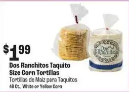 Food City Dos Ranchitos Taquito Size Corn Tortillas offer