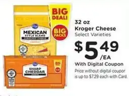 Fry's Kroger Mexican Style Blend Cheese offer