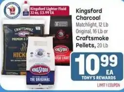 Tony’s Fresh Market Kingsford Charcoal offer